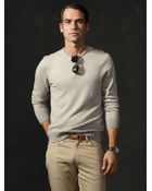 Ralph Lauren Purple Label Button-Detail Cashmere Sweater - Lyst