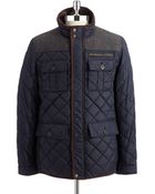Vince Camuto Quilted Zipper Jacket - Lyst