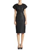 Catherine Malandrino Wide Capped Sleeve Dress - Lyst