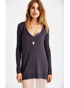 Chaser Deep-V Neck Top - Lyst