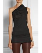 Rick Owens One-Shoulder Jersey Top - Lyst