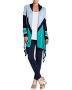BCBGMAXAZRIA Beret Color-Blocked Cardigan Wrap - Lyst