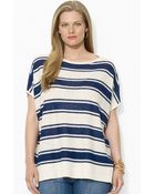 Lauren by Ralph Lauren Linen Short-Sleeved Sweater - Lyst