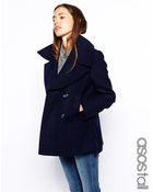 Asos Tall Pea Coat - Lyst