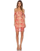 Line & Dot Embroidered Tied Tube Dress - Lyst