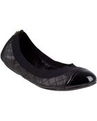 Tory Burch Bridgette Ballet Flat Black Leather - Lyst