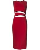 Cushnie Et Ochs Fitted Cut Out Dress - Lyst