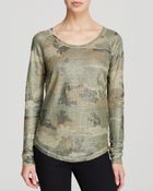 Majestic Metallic Camo Tee - Lyst