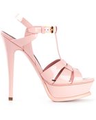 Saint Laurent Tbar Sandals - Lyst