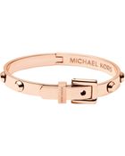 Michael Kors Astor Rose Gold-Tone Buckle Bangle - Lyst