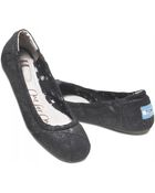 Toms Metallic Linen Womens Ballet Flats - Lyst