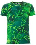 Versus Forest-Print Jersey T-Shirt - Lyst