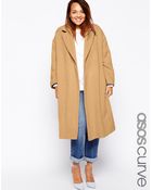 Asos Curve Coat In Relaxed Fit - Lyst