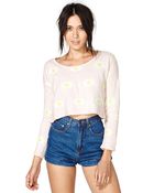 Nasty Gal Crazy Daisy Crop Sweater - Lyst
