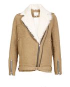 Iro Shearling Trimmed Cidji Coat - Lyst