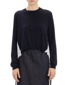 Marni Stripe Poplin-Back Sweater - Lyst