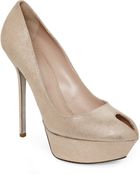 Sergio Rossi Metallic Platform Pumps - Lyst