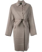 Agnona Belted Coat - Lyst