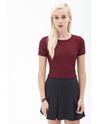 Forever 21 Ribbed Crop Top - Lyst