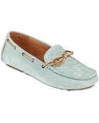Bottega Veneta Intrecciato Suede Driving Shoes - Lyst