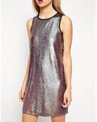 Asos Iridescent Sequin Dress - Lyst