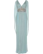 Marchesa M'O Exclusive: Embroidered Chiffon Grecian Caftan - Lyst