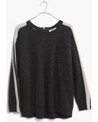 Madewell Stripe-Sleeve Sweater - Lyst