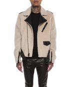 3.1 Phillip Lim Shearling Moto Jacket - Lyst