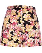 River Island Black Floral Print High Waisted Shorts - Lyst