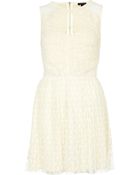 River Island Cream Cut Out Mesh Prom Dress - Lyst