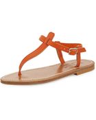 K. Jacques Picon Leather Thong Sandal - Lyst