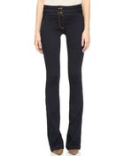 Veronica Beard Flared Denim Trousers - Indigo - Lyst