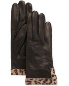 Portolano Leather Calf Hair Glove - Lyst