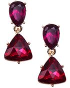 Anne Klein Siam Teardrop And Triangle Drop Earrings - Lyst