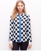 Ann Taylor Polka Dot Blouse - Lyst