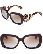 Prada Square Baroque Sunglasses - Lyst