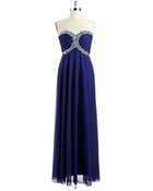 Xscape Strapless Embellished Gown - Lyst