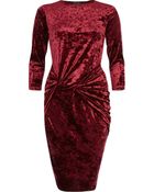 River Island Velvet Twist Tube Dress - Lyst