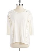 Michael Michael Kors Grommet Accented Top - Lyst