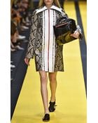 Carven Python Printed Leather Coat - Lyst