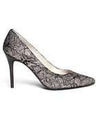 Stuart Weitzman Lace Flirt Lace Glitter Pumps - Lyst