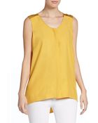 Lafayette 148 New York Hi-Lo Silk Tank - Lyst