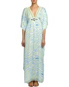 Matthew Williamson Organic Degrade Silk Mousseline Long Kaftan - Lyst