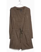 Mango Military Tencel Jumpsuit - Lyst