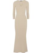 Alexander McQueen Textured-Knit Maxi Dress - Lyst