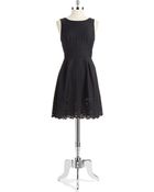 Betsey Johnson Laser Cut A Line Dress - Lyst