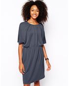 Monki Kimono Sleeve Waisted Dress - Lyst