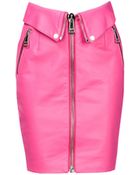 Moschino Leather Skirt - Lyst
