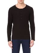 Diesel Long-Sleeved Henley Top - For Men - Lyst