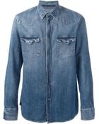 Dondup Washed Denim Shirt - Lyst